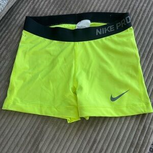 Nike Yellow Athletic Shorts Lightweight Performance